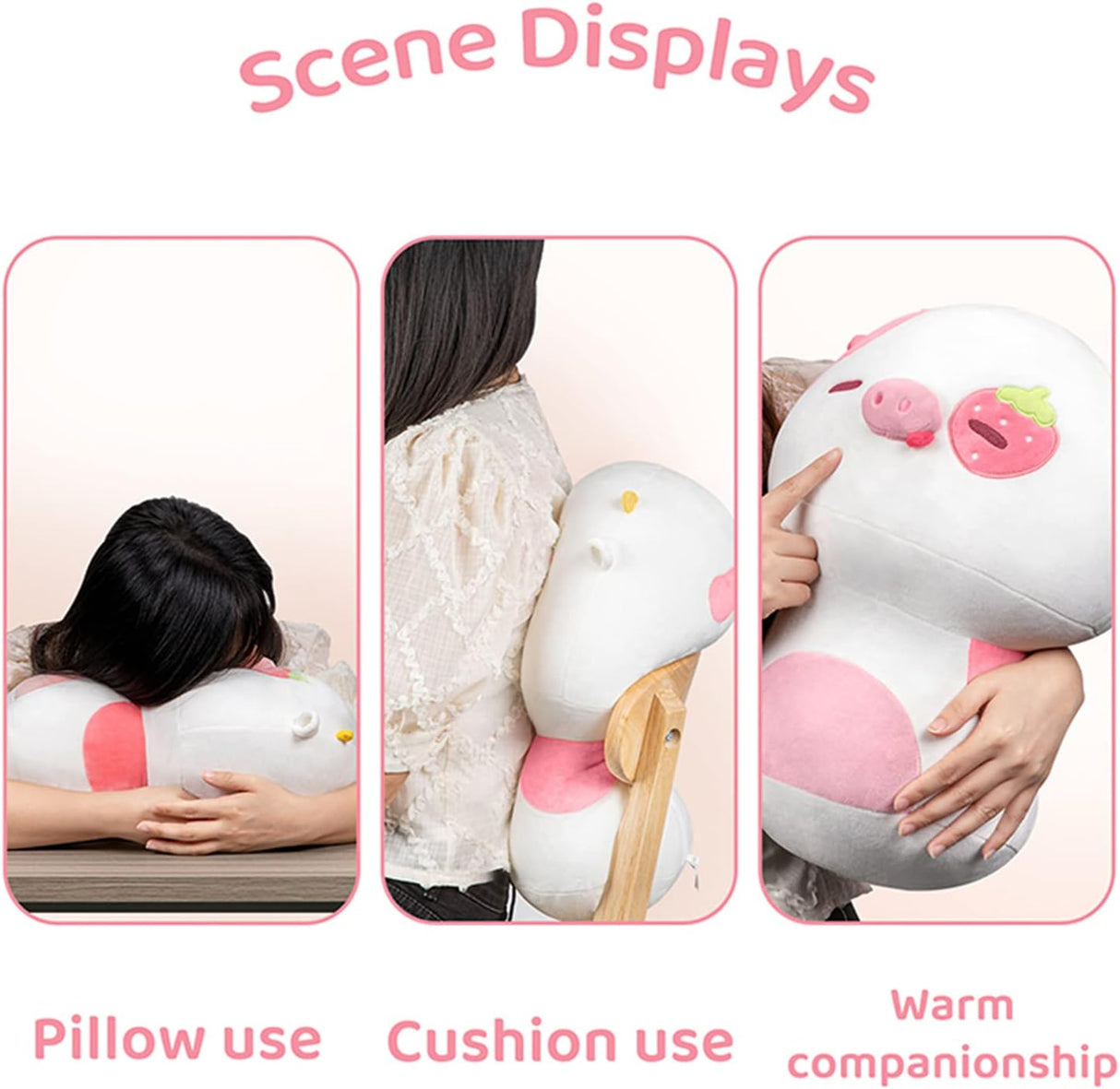 Peluche de hongo de 14 pulgadas de felpa de vaca de fresa