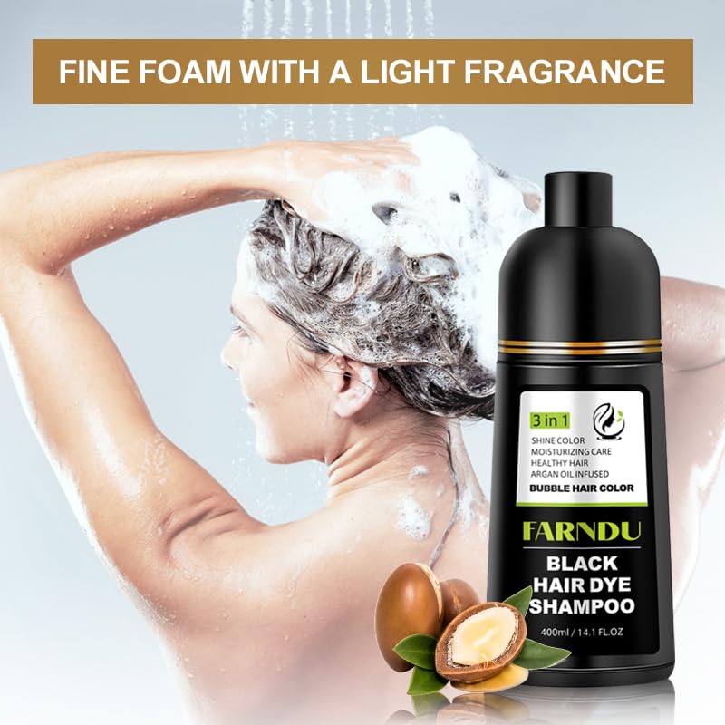 Champú 3 en 1 Tinte y Cobertura de Canas con Hierbas