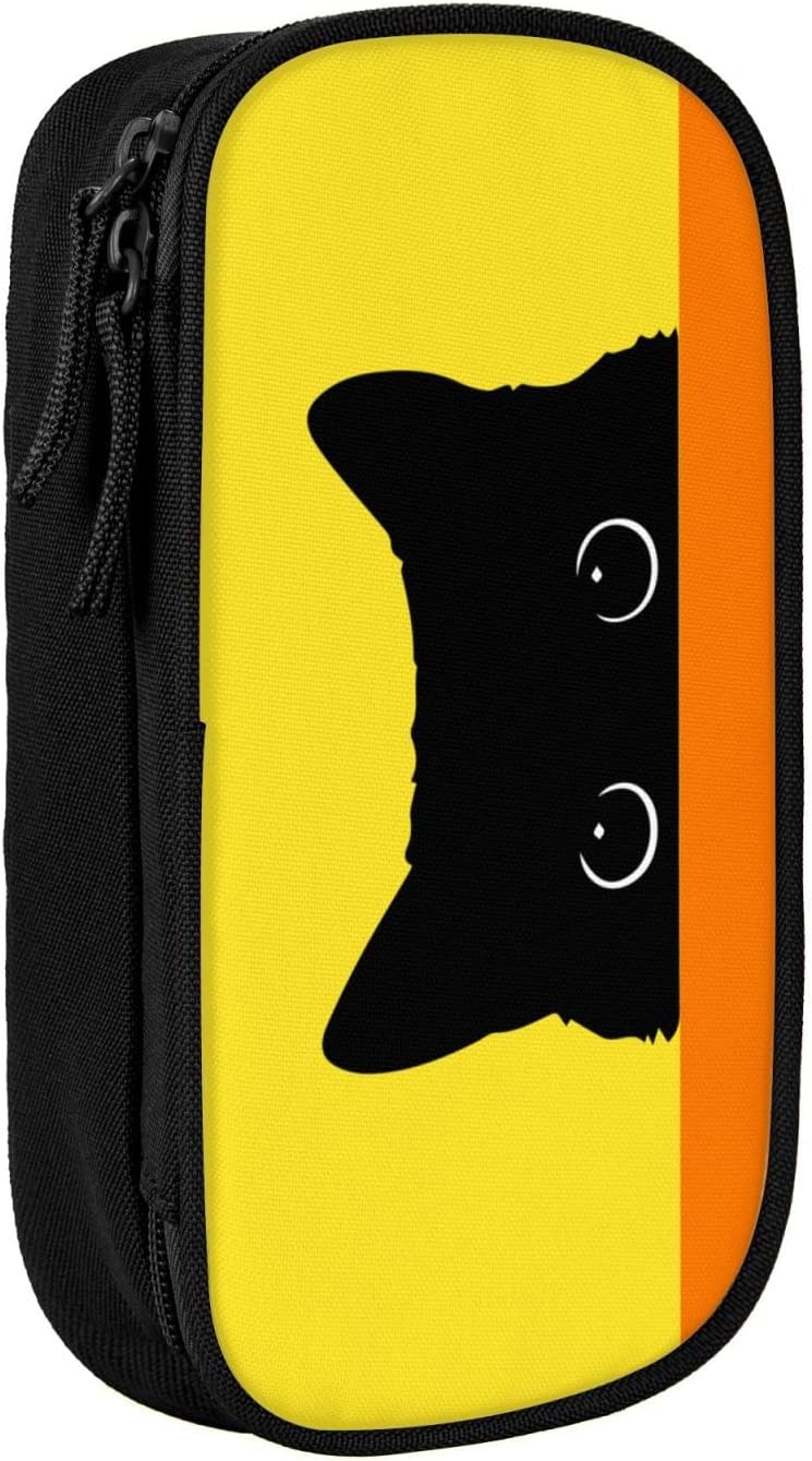 Estuche Gato Negro Divertido Gran Capacidad