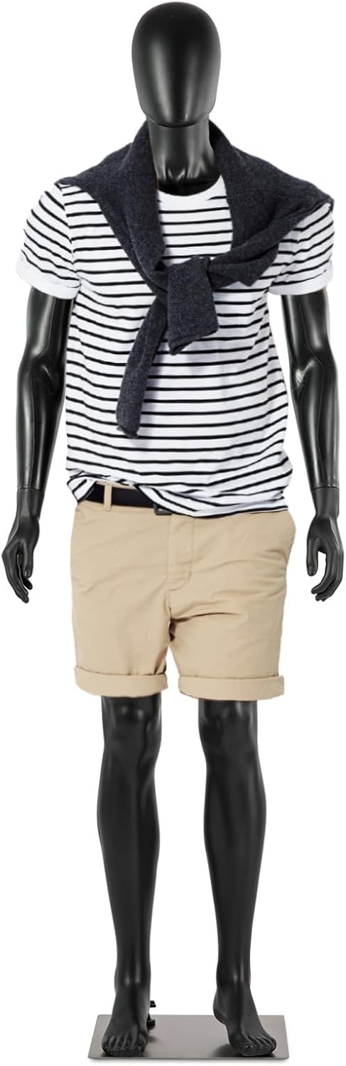 Maniquí Masculino Realista 74 Ajustable con Base Metálica