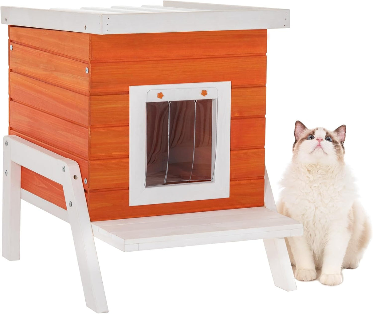 Casa para gatos al aire libre puerta con cortina Petsfit