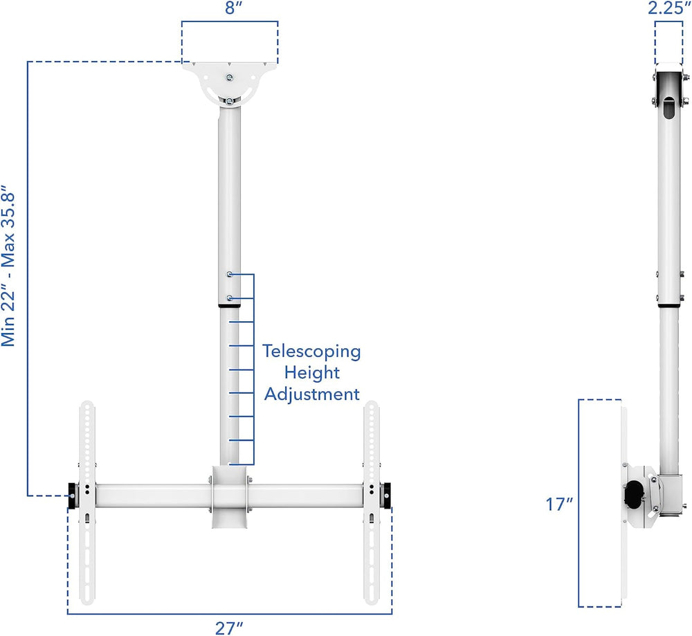 Soporte de TV de Techo Mount-It! 360° Ajustable hasta 75