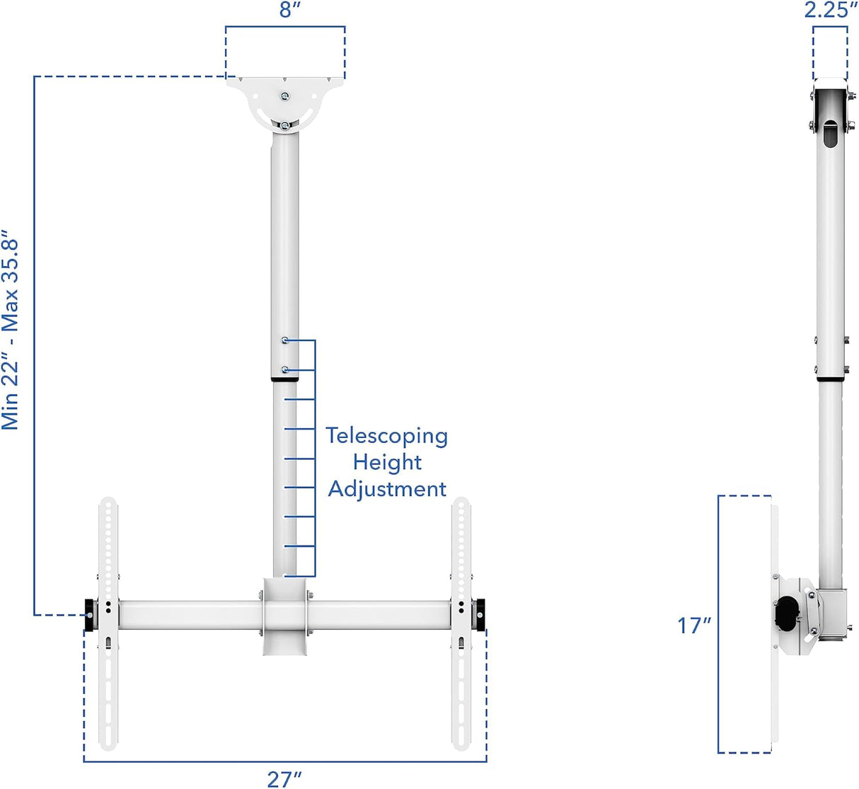 Soporte de TV de Techo Mount-It! 360° Ajustable hasta 75