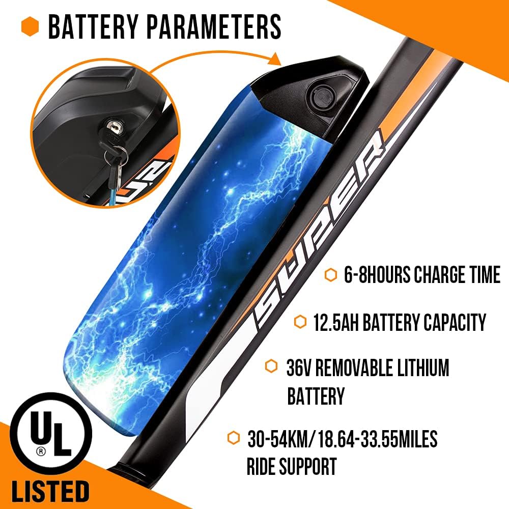 Bicicleta Eléctrica ECOTRIC 26” 500W, Batería 36V/12.5AH