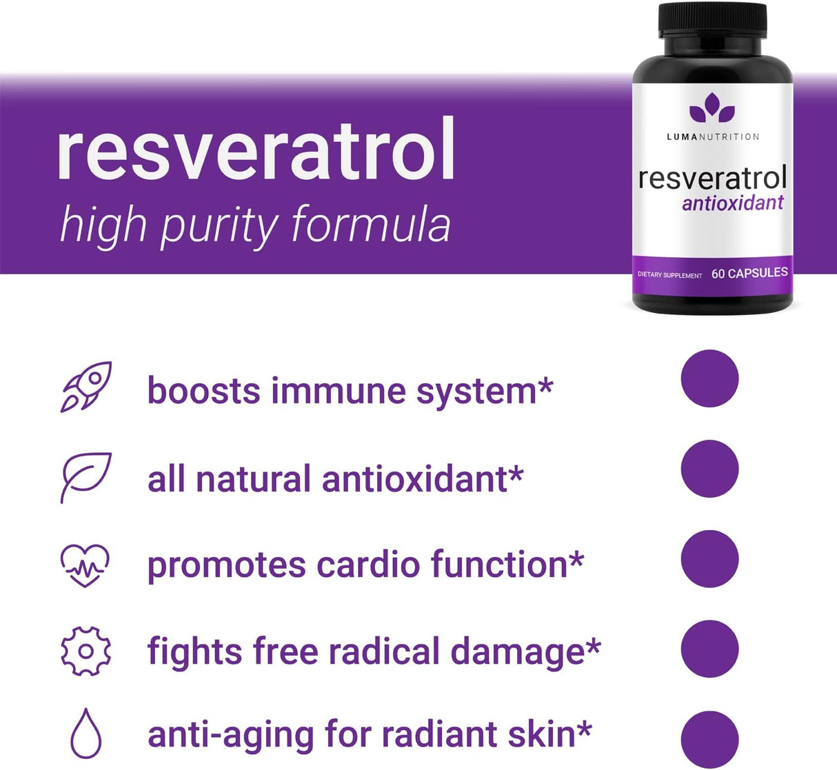 Suplementos Alimenticios Cápsulas de resveratrol
