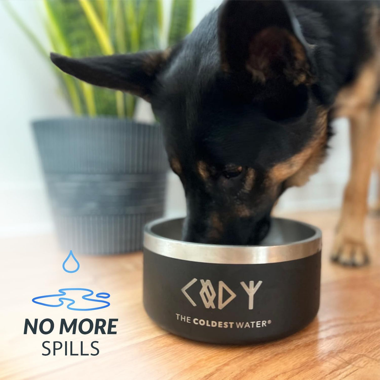 Cuenco Frío para Mascotas Antioxidante, Antideslizante 42oz