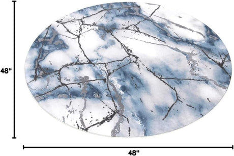 Alfombra moderna abstracta redonda 4' CFT877L para sala