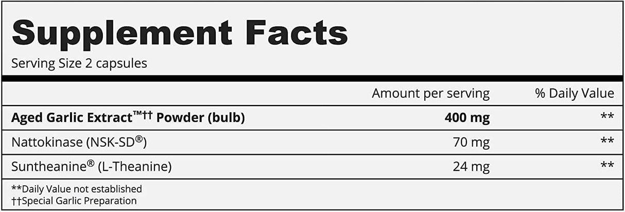 Extracto de Ajo Envejecido Fórmula 109 - 240 Cápsulas