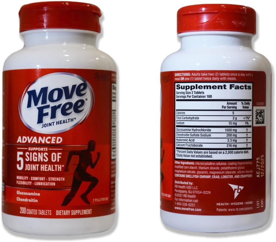 Suplemento Articular Move Free Avanzado 200 Tabletas