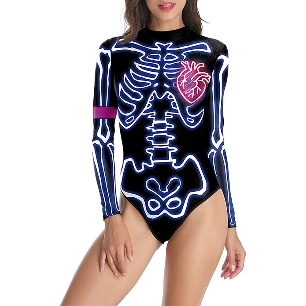 Disfraces de Halloween de esqueleto talla L azul y rosa