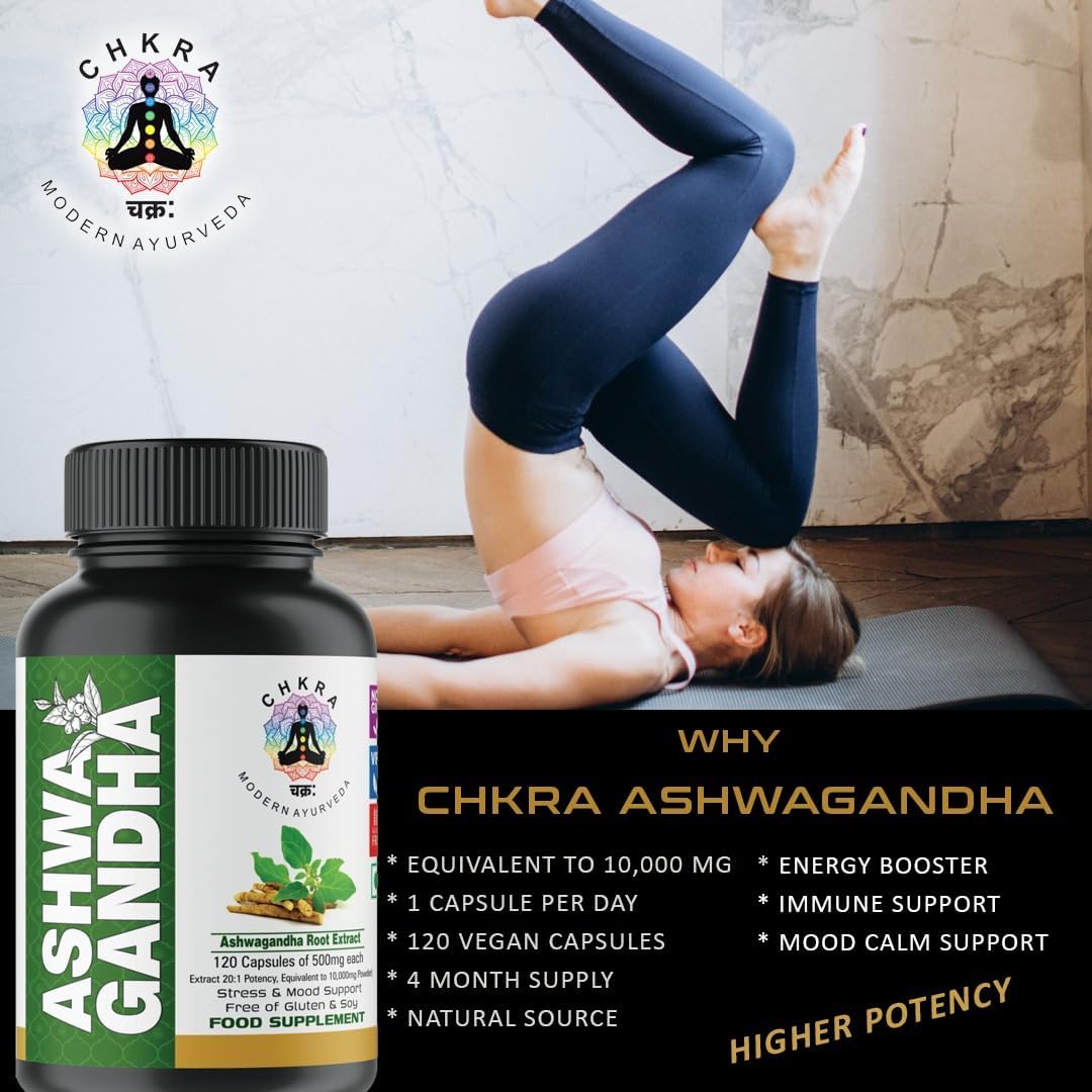 Suplementos de Ashwagandha XTRAKT, 120 cápsulas veganas