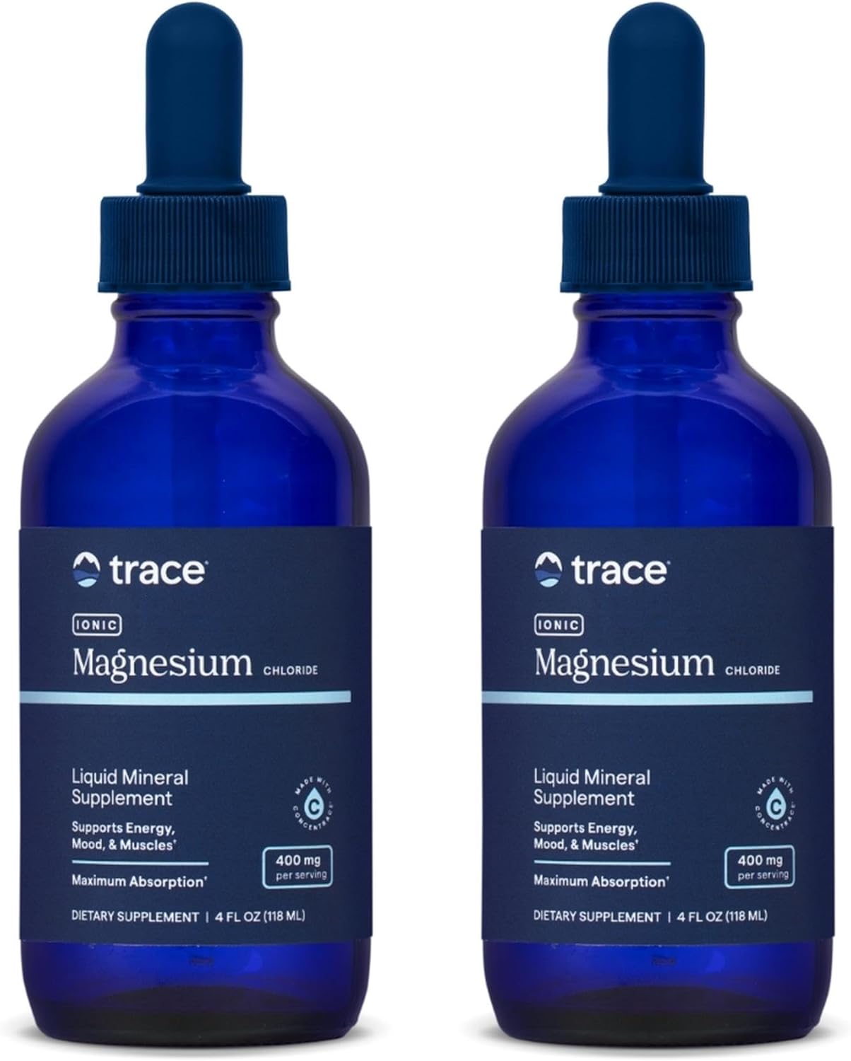 Trace Minerals Magnesio Iónico 400mg - Salud Cerebral y Energía - 4 fl oz