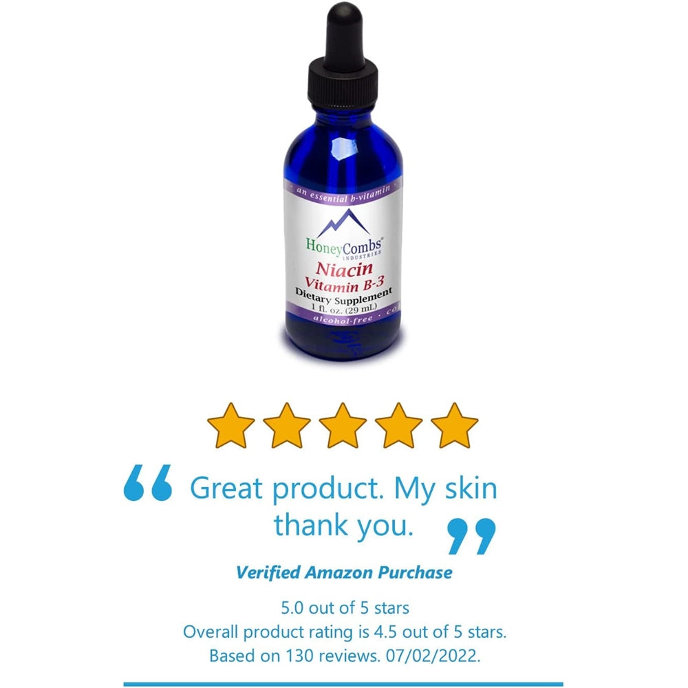 Suplemento Vitamina B3-Niacina 80mg NE Gotas líquidas 1 oz