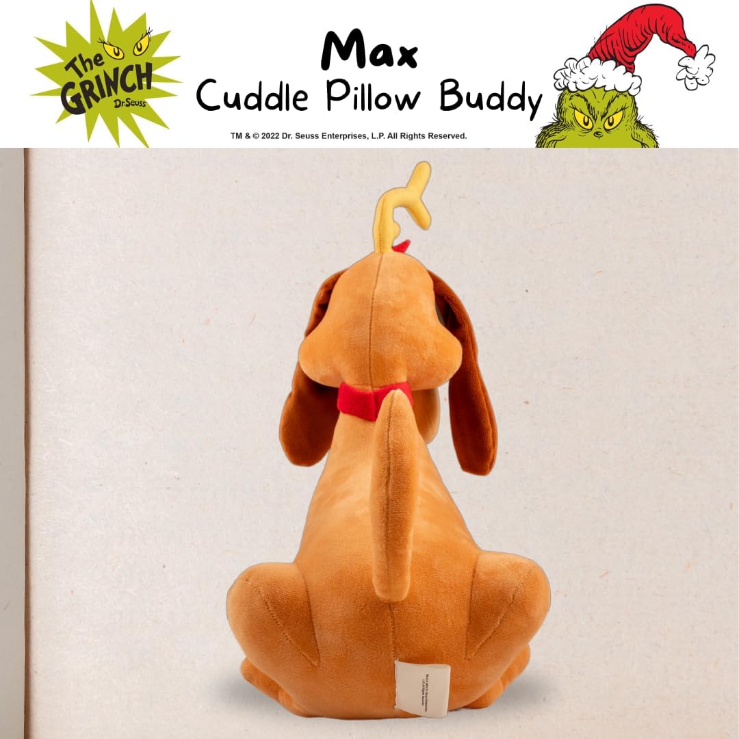 Almohada Cuddle Max Perro Dr. Seuss Suave Navidad Oficial