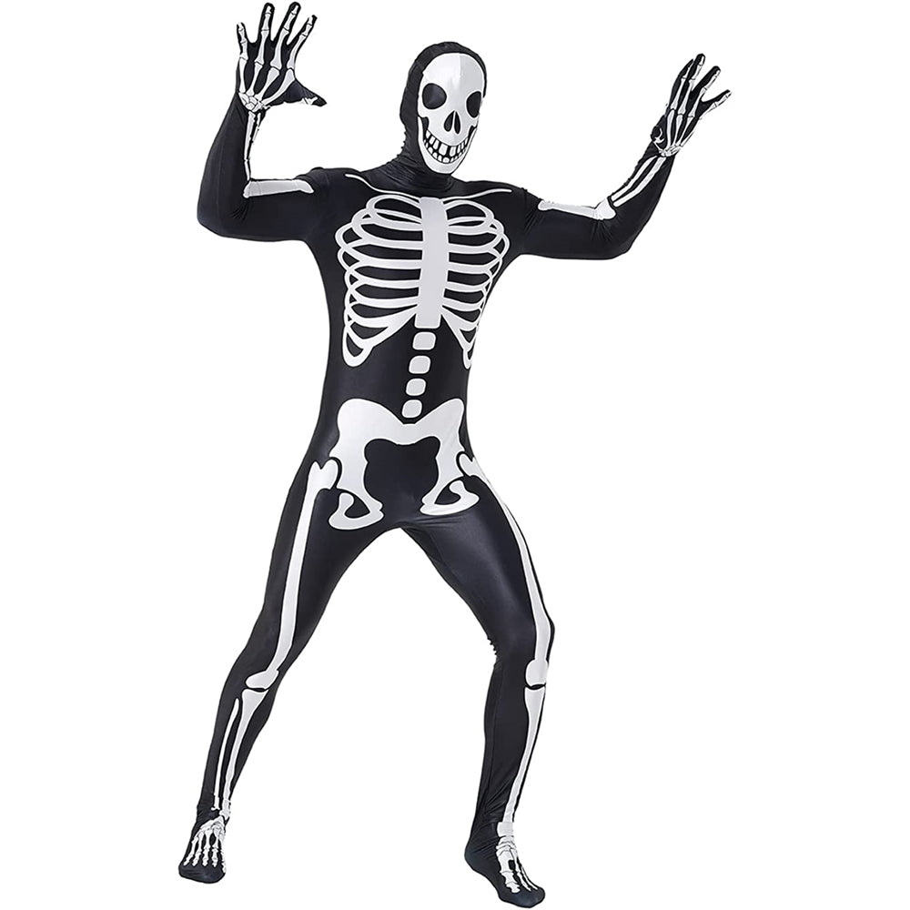 Disfraces de Halloween de esqueleto talla M negro y blanco