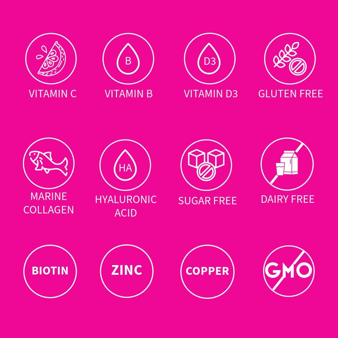 Suplemento Polvo de colágeno marino Vitamina C zinc niacina