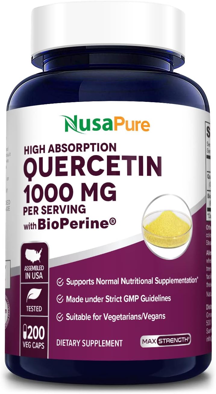 Suplemento NusaPure Quercetina 1000mg 200 cápsulas vegetal
