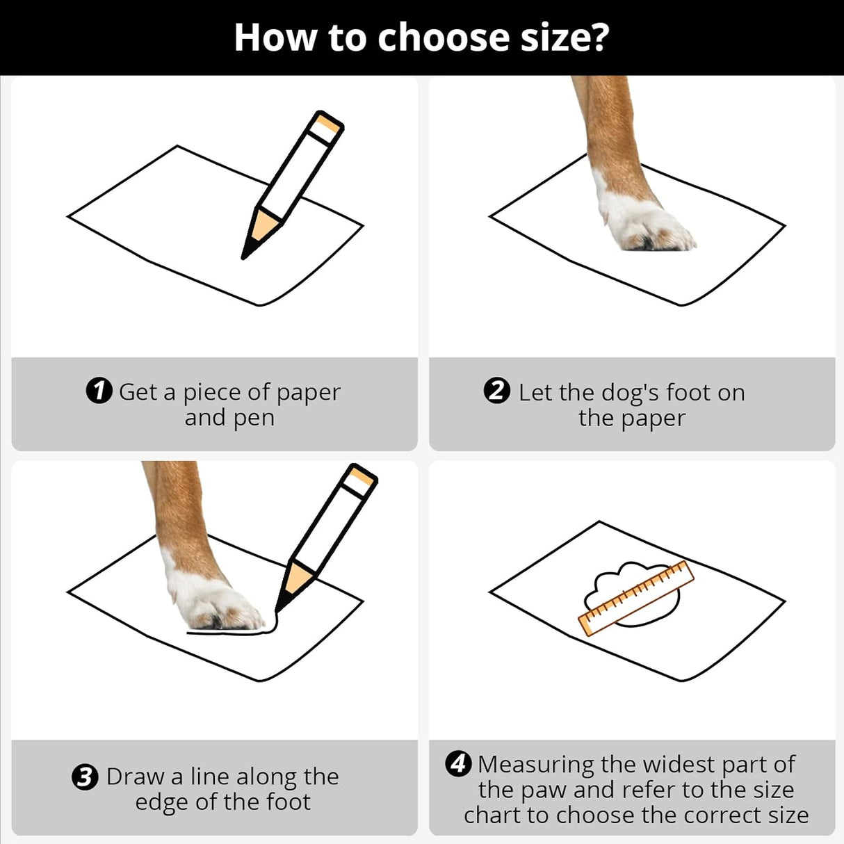 Zapatos impermeables para perros, botines para perros para pavimento caliente con suela antideslizante resistente y reflectante, zapatos para perros pequeños, medianos y grandes, 4 unidades