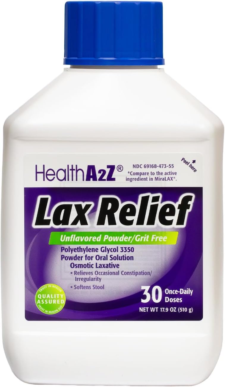 HealthA2Z® Lax Relief Polvo Sin Sabor 17.9 oz
