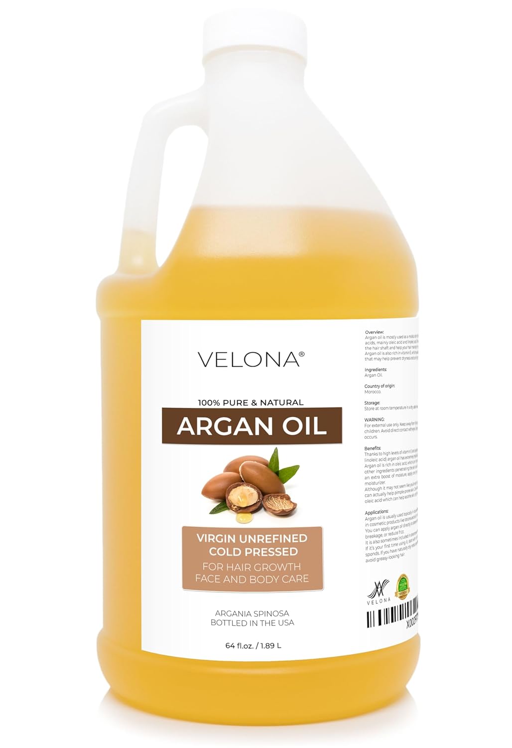 Aceite de Argán: Puro, Natural, Sin Refinar, Prensado en Frío