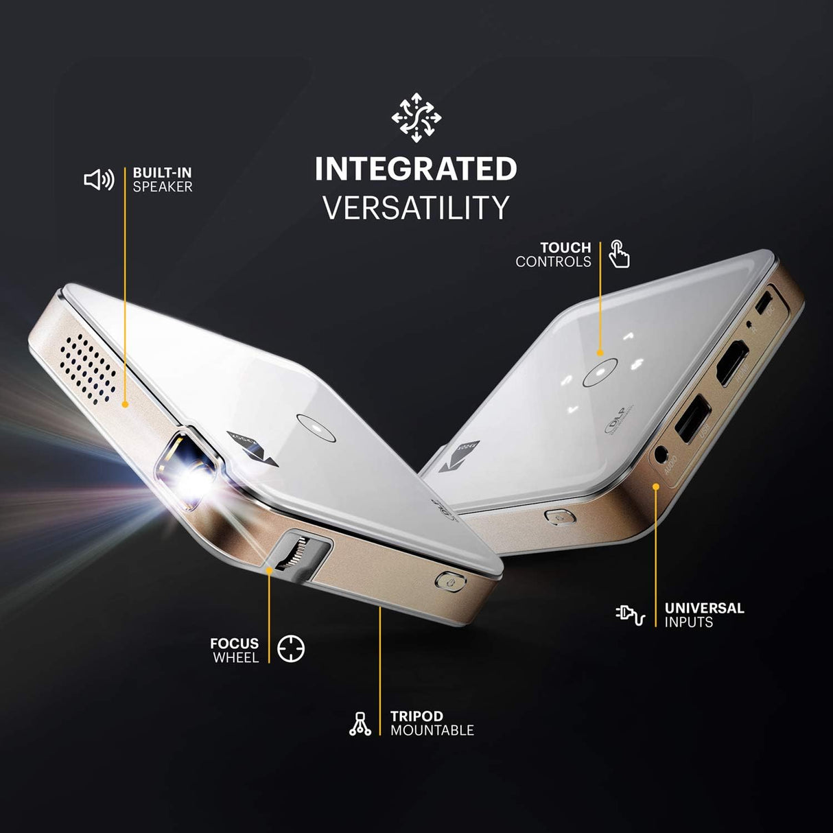 Proyector portátil KODAK Luma 150, batería, 1080P, DLP