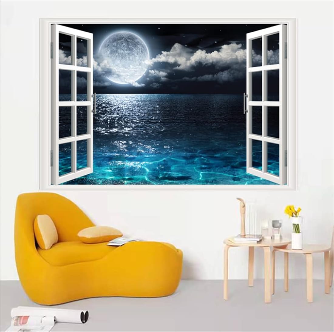 THNWSY Adhesivo autoadhesivo para pared 17.3 x 27.6 in playa