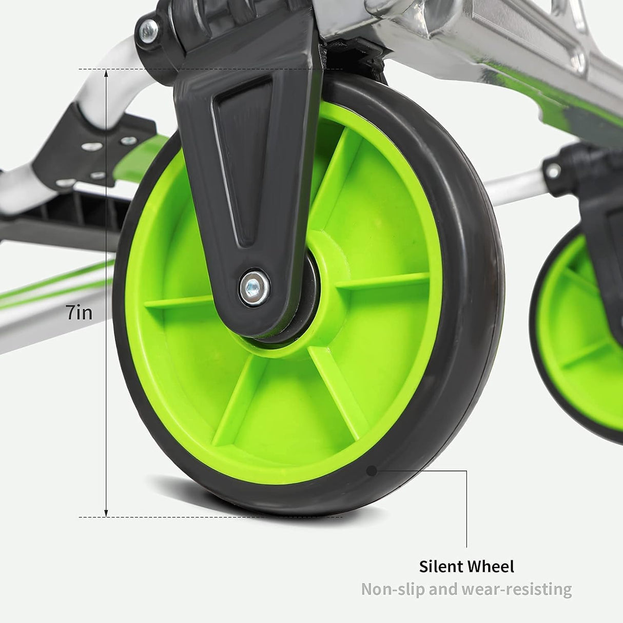 Carretilla Plegable y Dolly, 140 kg, Aluminio, Mango Telescópico