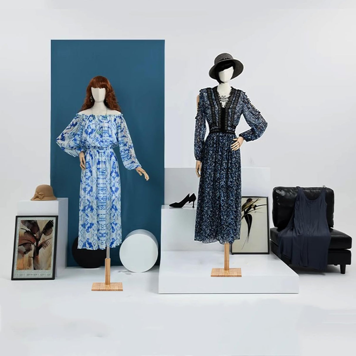 Maniquí Femenino Torso, Altura Ajustable 47-75 Pulgadas