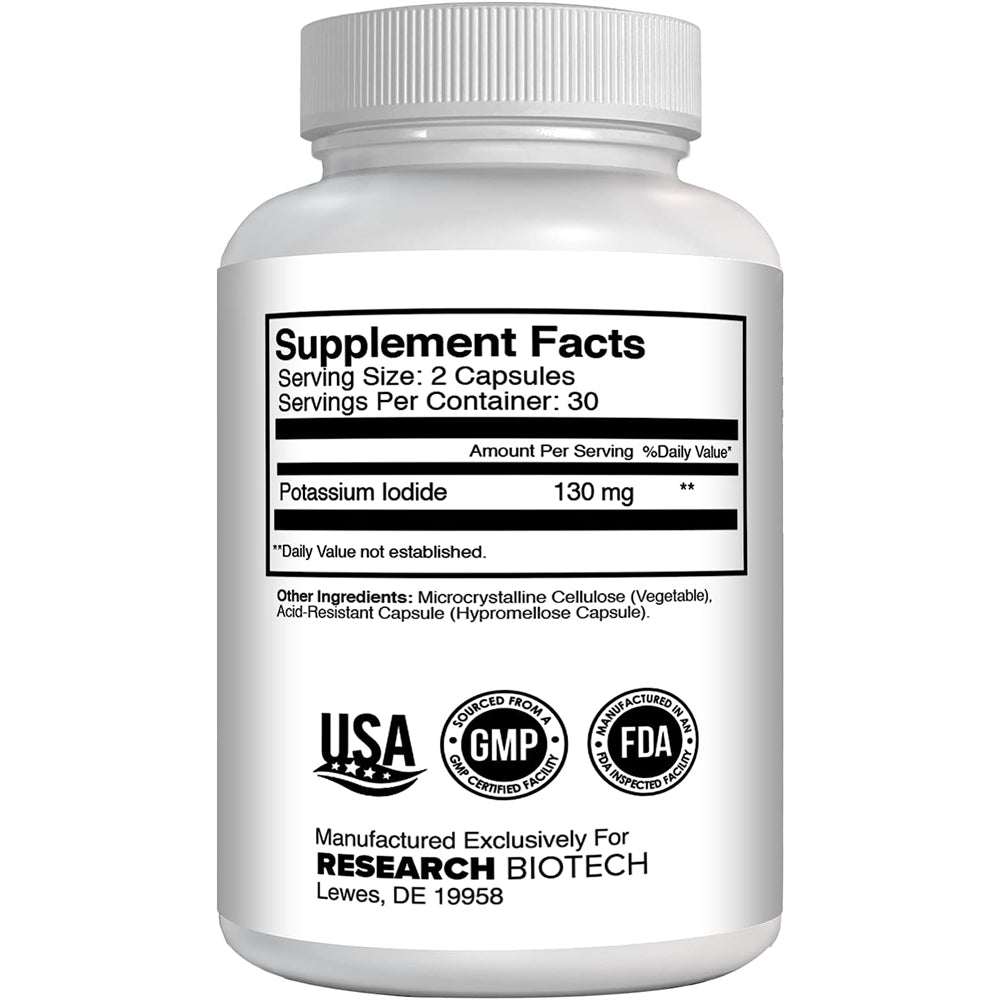 Suplemento de yoduro de potasio de 130 mg pack de 5 300 und