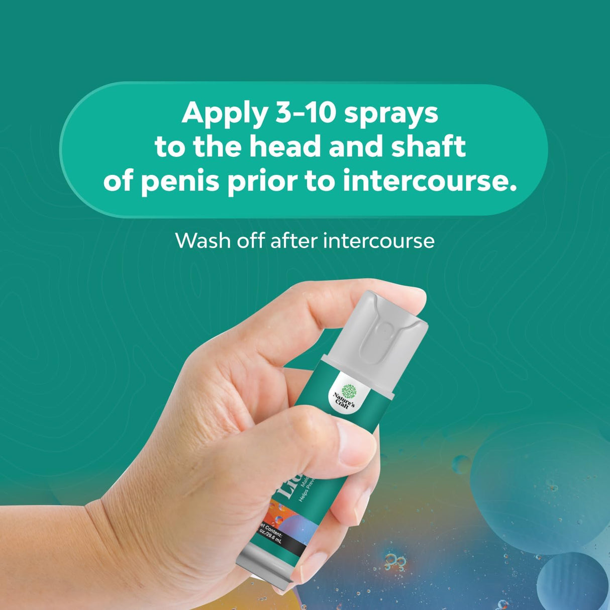 Spray tópico desensibilizante de lidocaína control de clímax