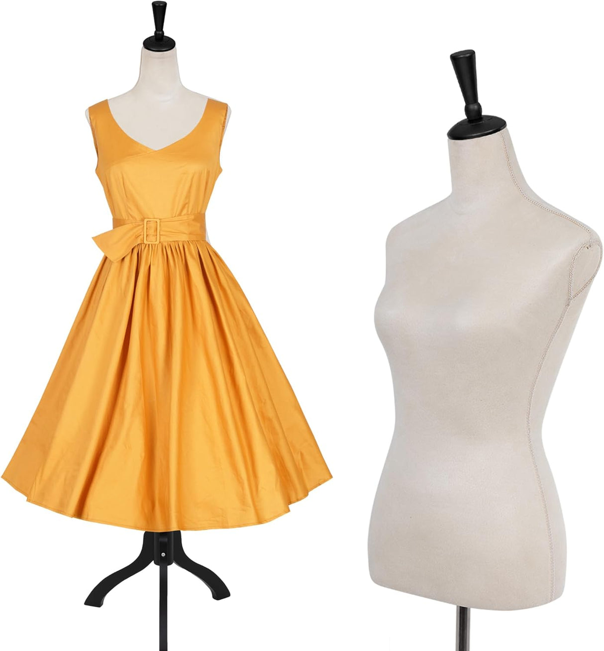 Maniquí femenino ajustable 53-67 con base de madera