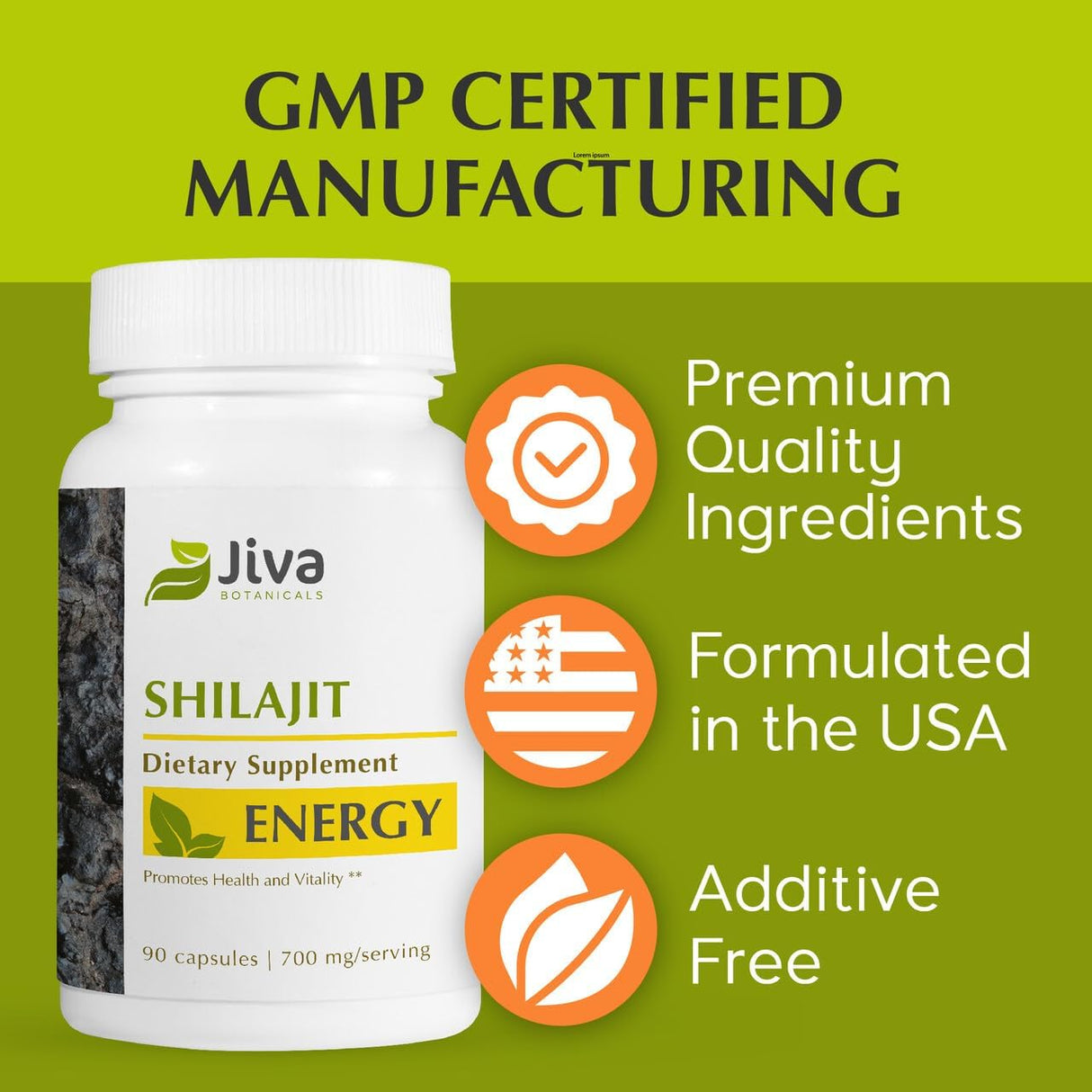 Suplemento Shilajit 700 mg Cápsulas de extracto con minerale
