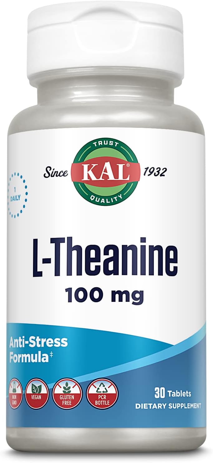 Suplementos Kal vitaminas 100 mg L-teanina 30 unidades