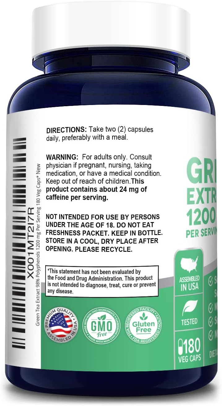 Extracto de Té Verde 20:1, 50% EGCG, 98% Polifenoles, 20x