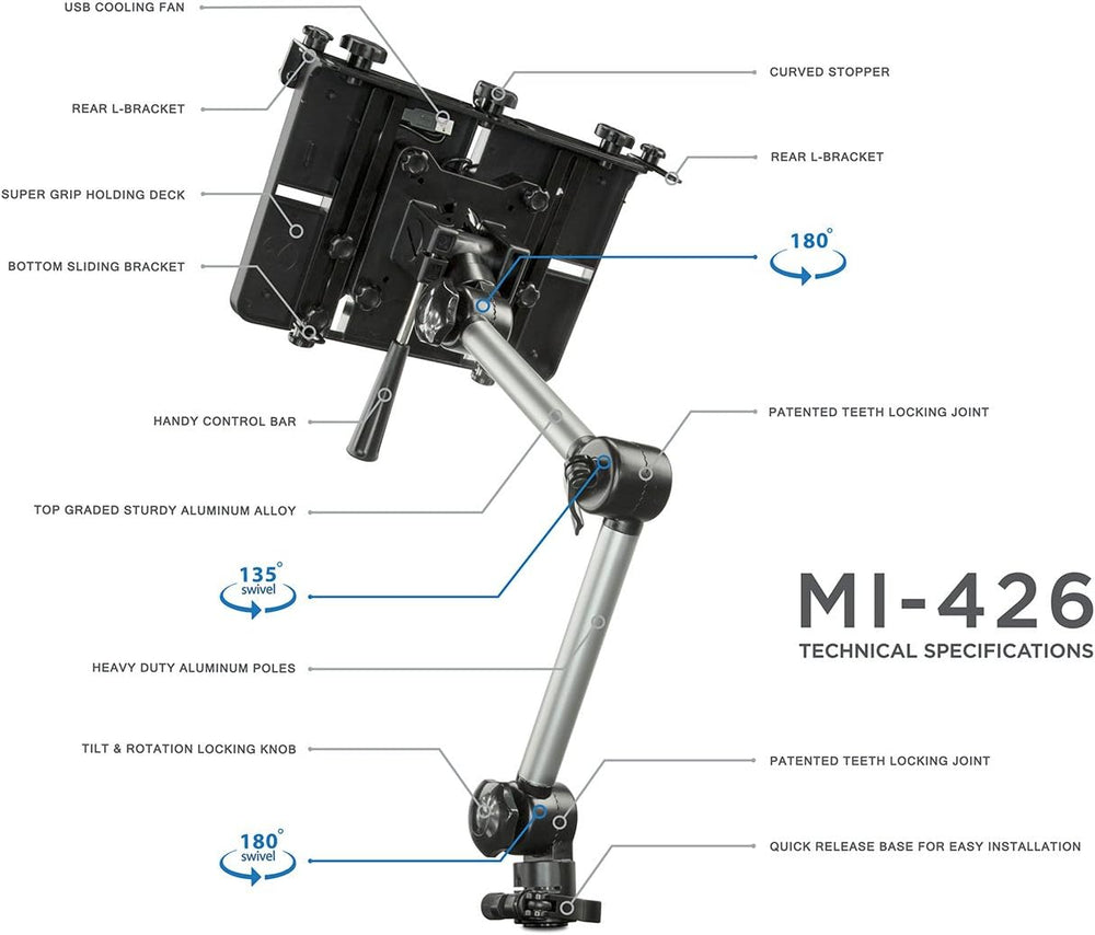 Soporte de vehículo para laptop soporte de asiento