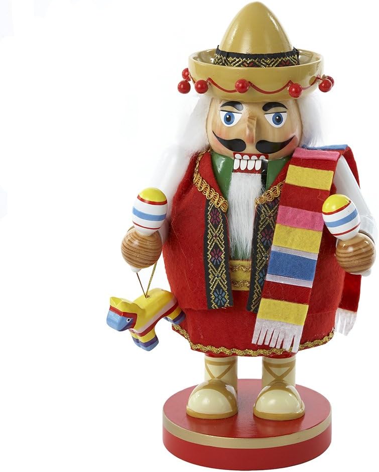 Adorno de mesa Nutcracker Mexicano - Kurt Adler, Colección Chubby