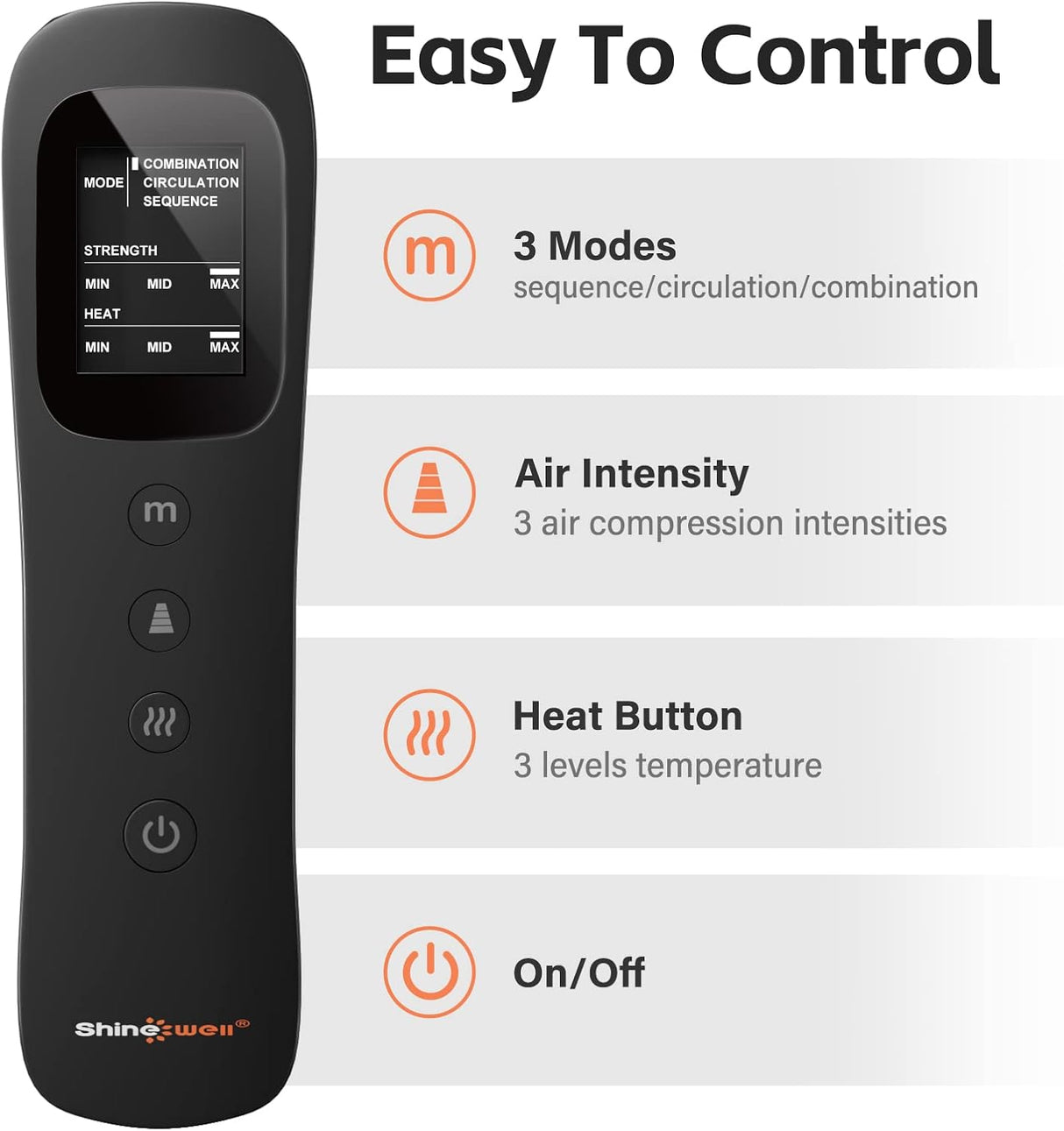 Masajeador de Piernas SHINE WELL con Calor y Compresión