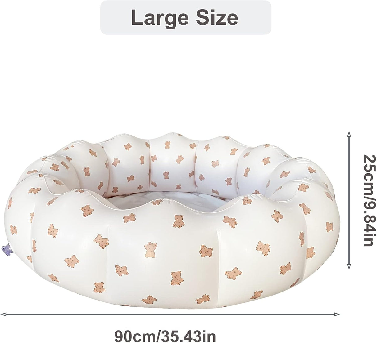 Piscina Inflable para Bebés, Portable, 35.4x9.8 in, Bear