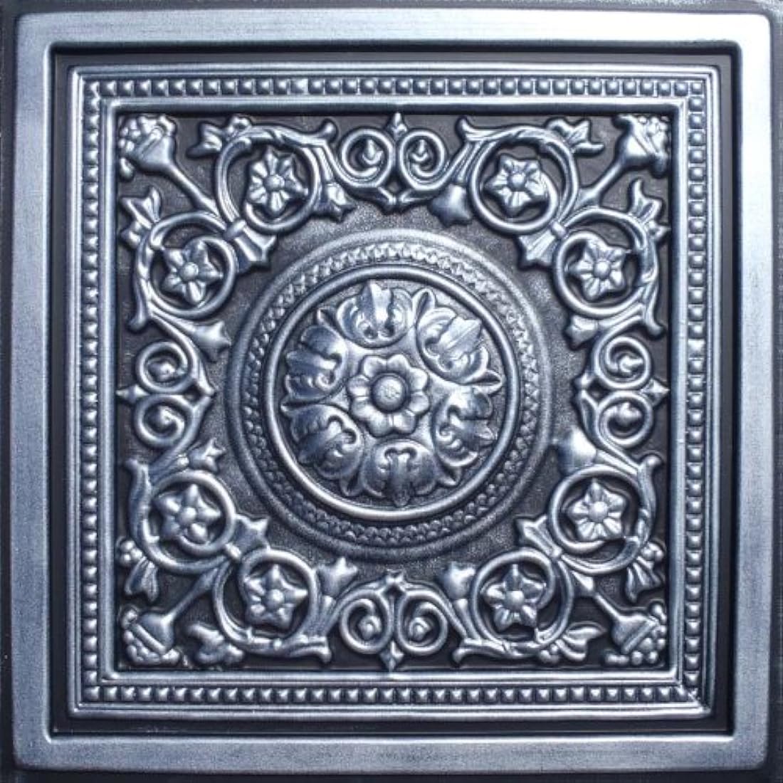Azulejo de techo Majestad Color Plateado Envejecido Negro