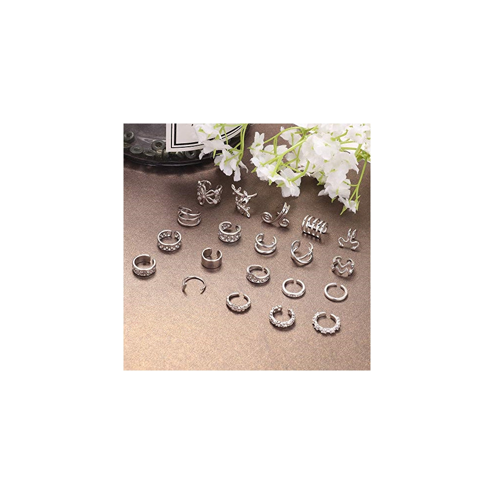 Aretes de acero inoxidable sin perforación para mujeres