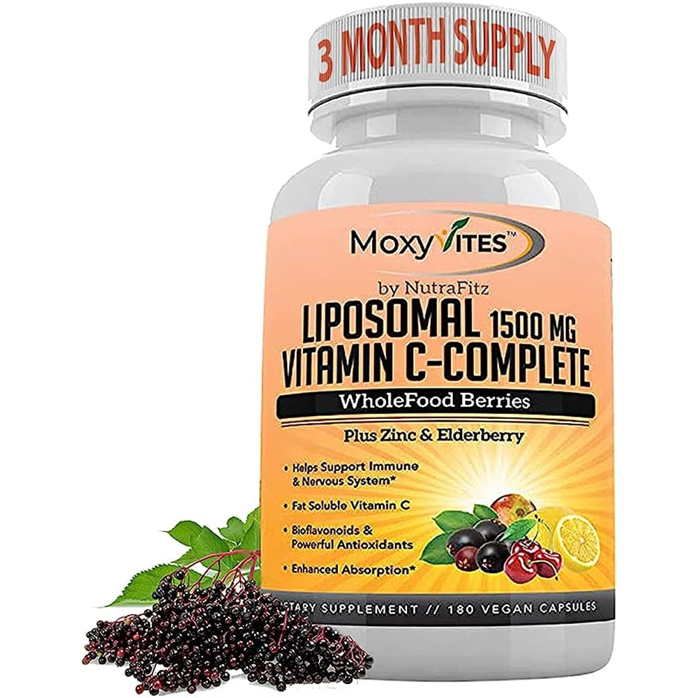 Suplementos Vitamina C liposomal con cápsulas de zinc 180 un