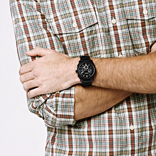 Reloj para hombre negro de acero inoxidable