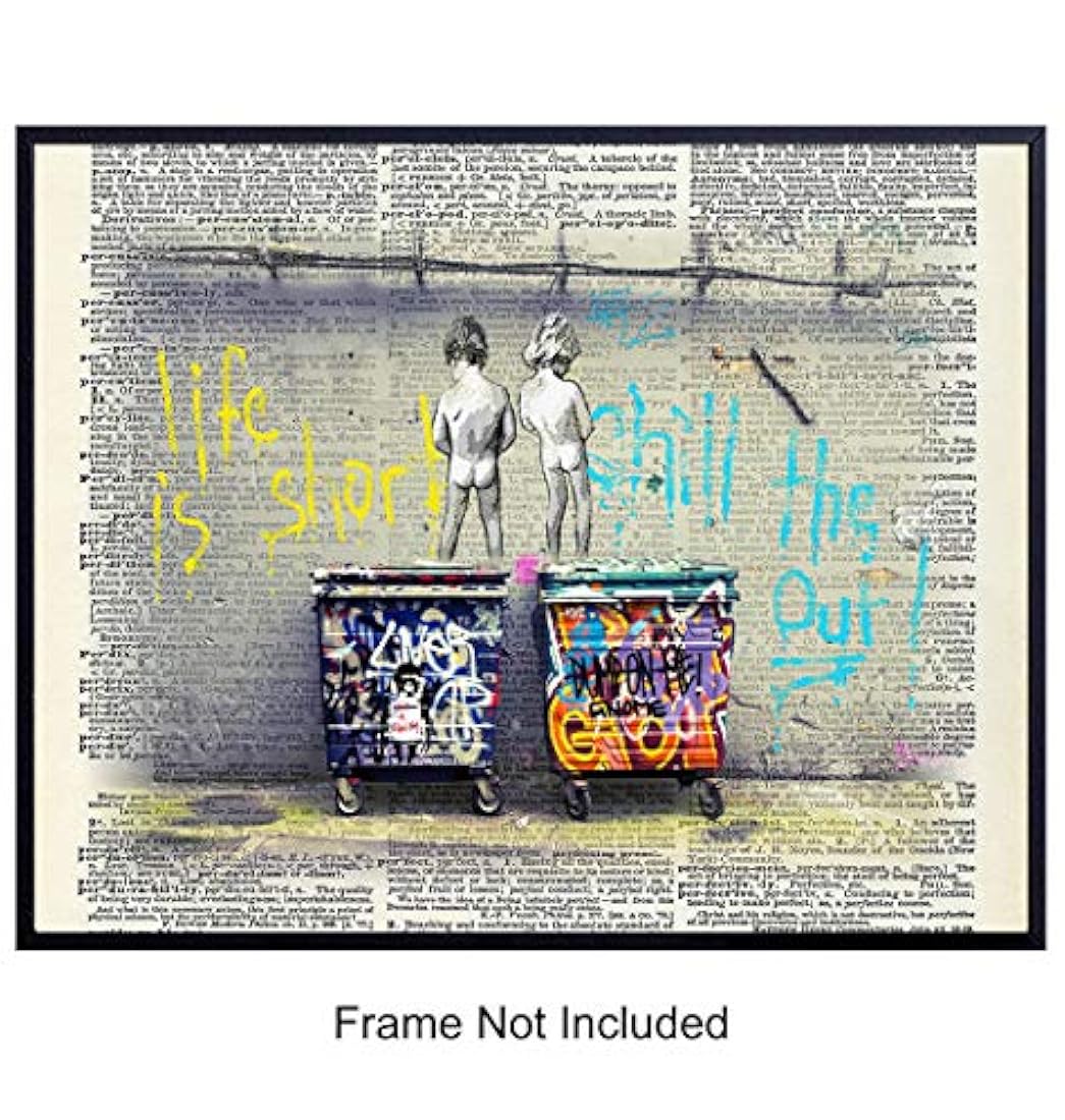 cartel original del arte de pared del diccionario sin marco