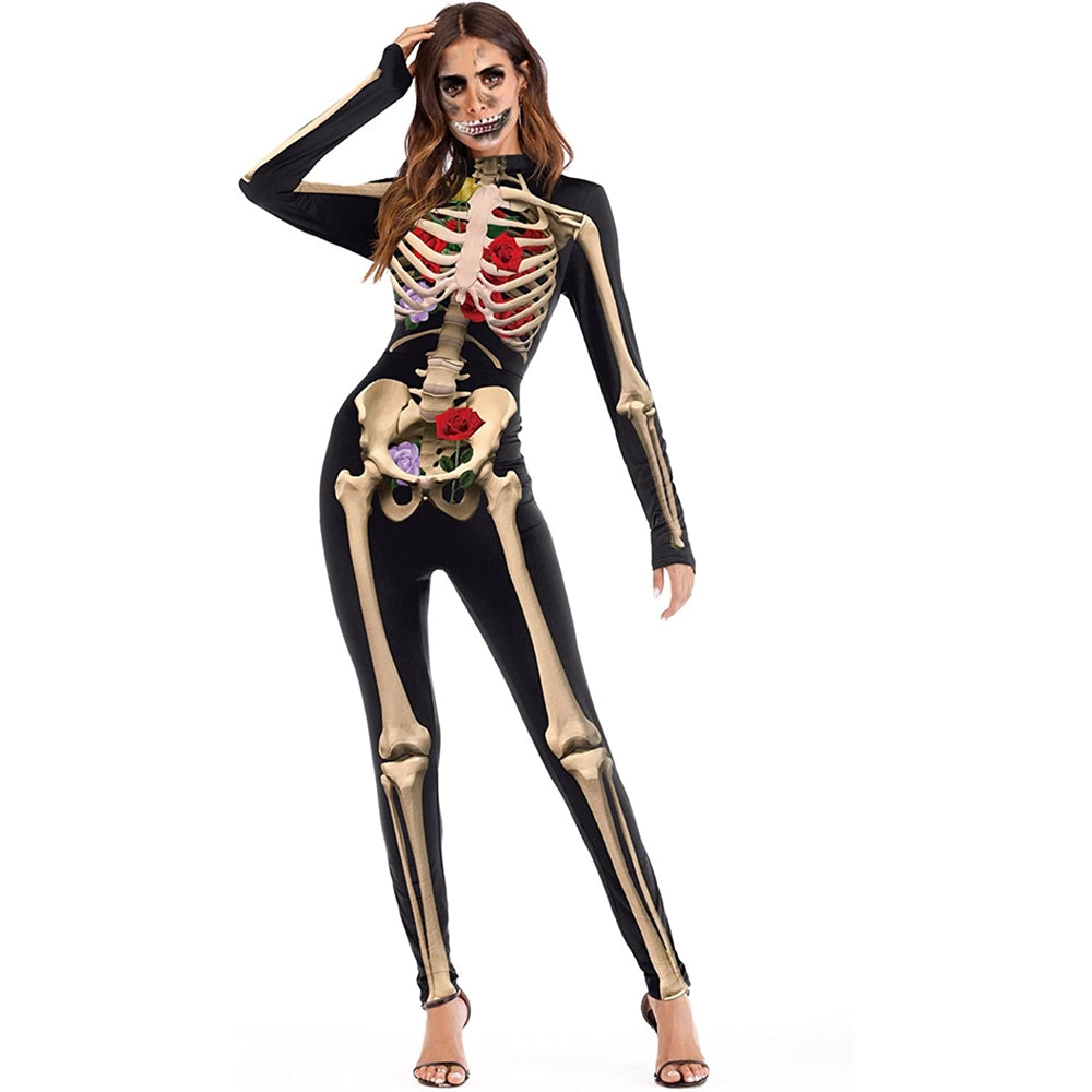 Disfraces de Traje de Halloween de esqueleto talla L