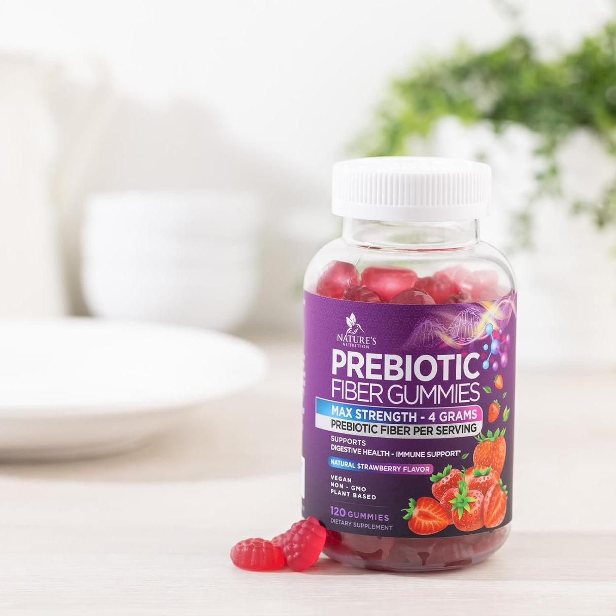 Suplemento Nutrition gomita prebiótica de fibra de 0.14 oz