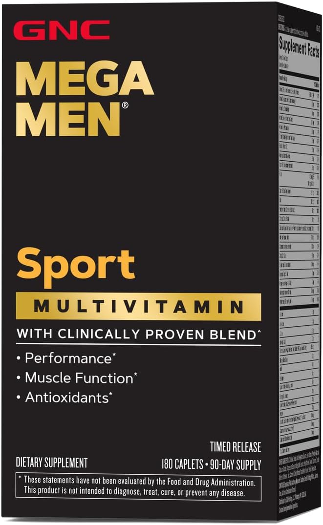 Suplemento GNC Mega Men Sport Multivitamin Performance 180 u