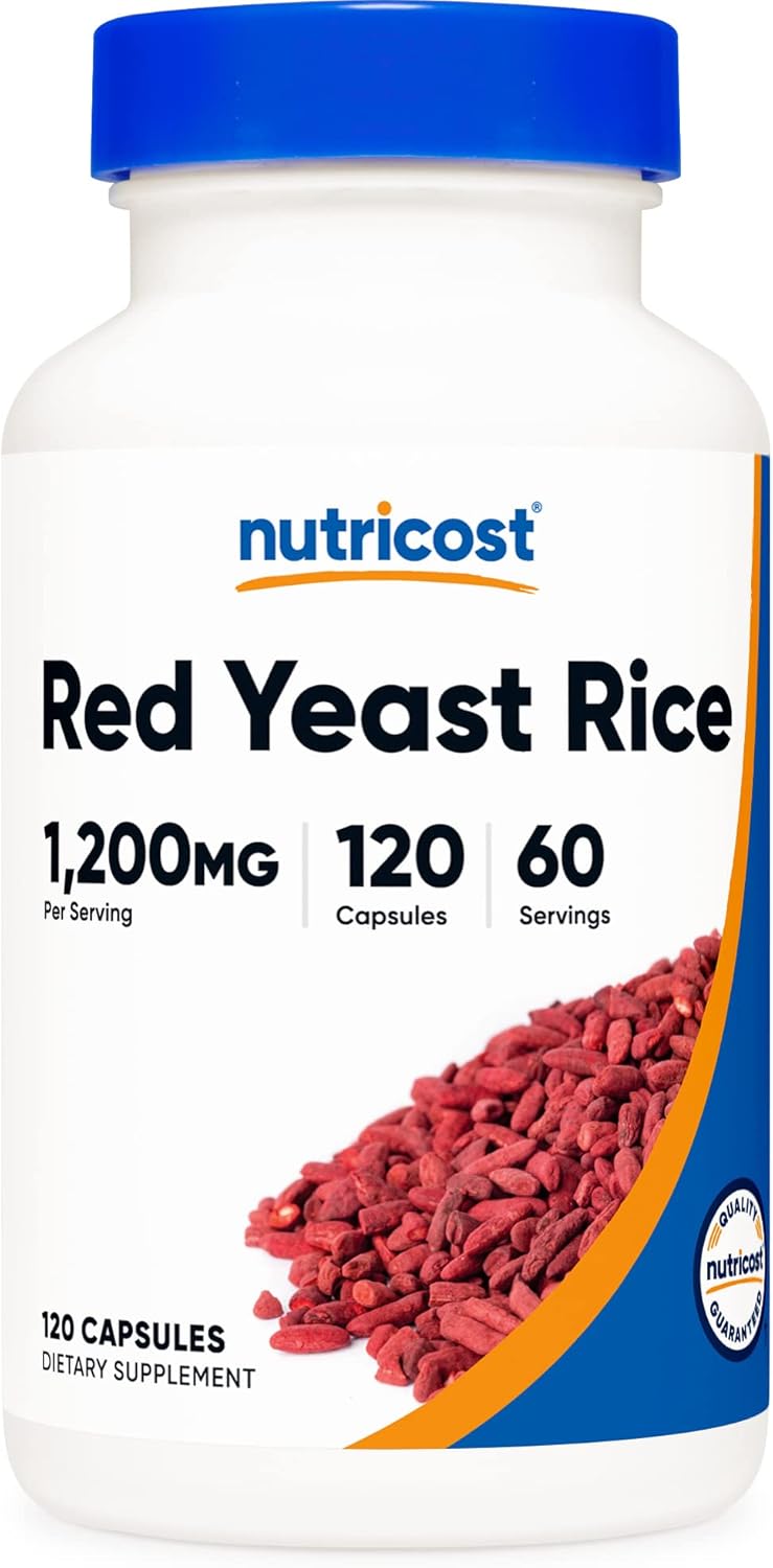 Suplemento Nutricost Arroz de levadura roja 1200 mg, 120 cáp