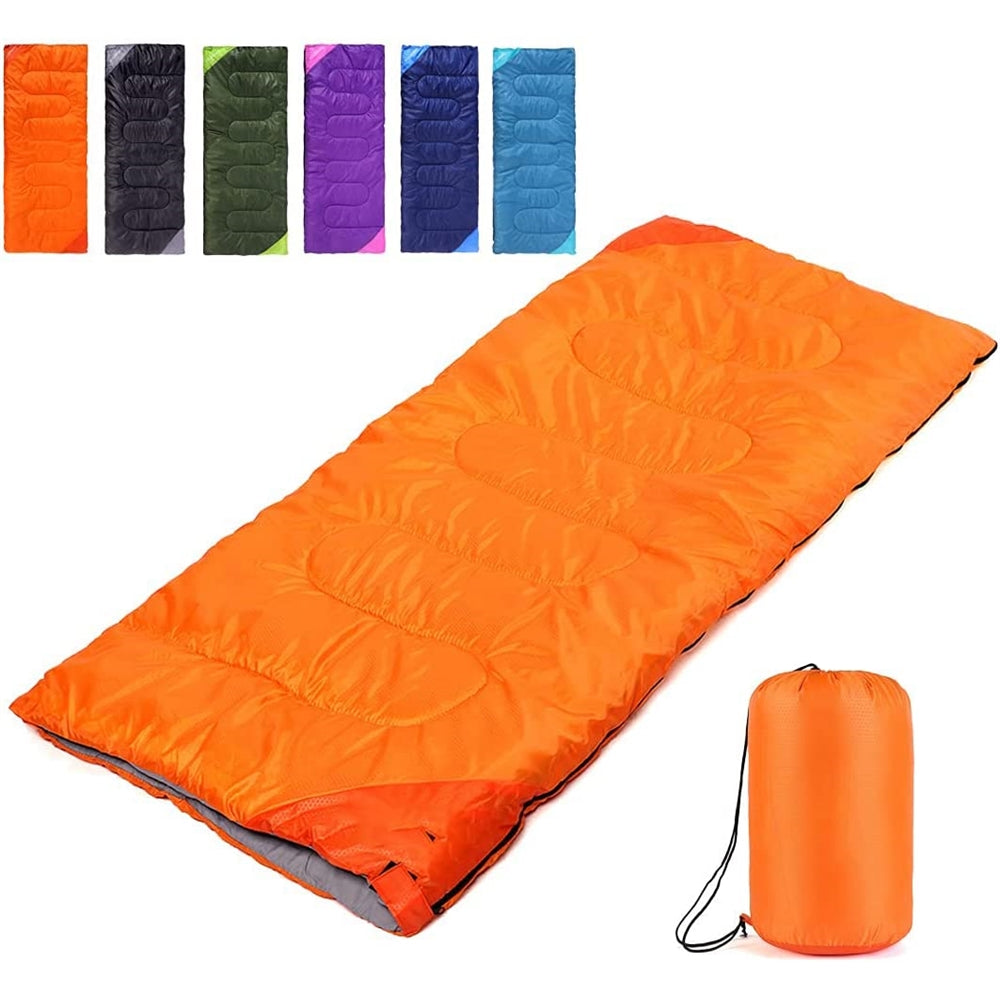Saco de dormir de camping para adultos color naranja