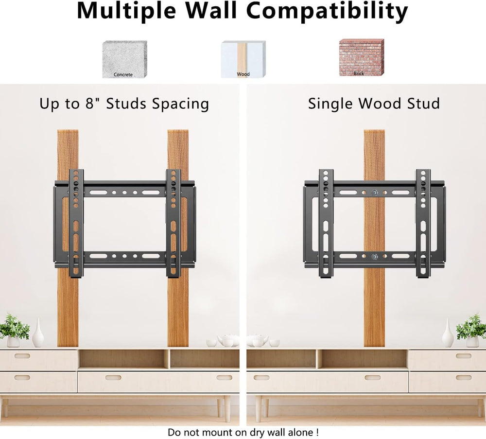 Soporte de TV Nuyoah, fijo y bajo perfil, VESA 200x200mm