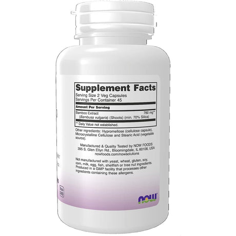 Suplementos Solutions belleza de sílice de bambú a 70% 90u